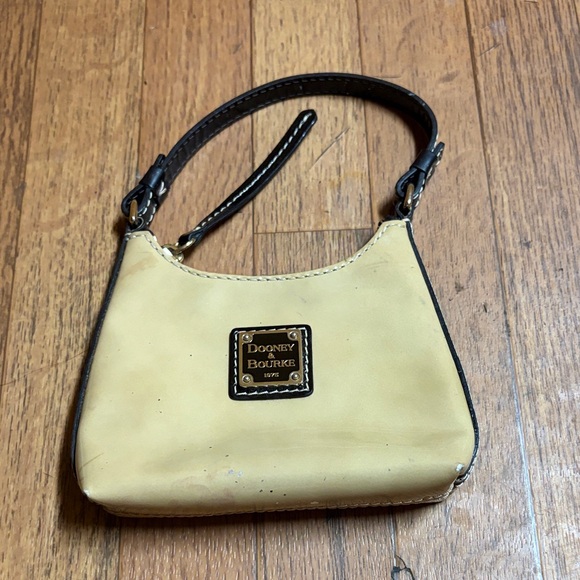 Dooney & Bourke Handbags - Dooney & Bourke Cream Leather Shoulder Bag mini